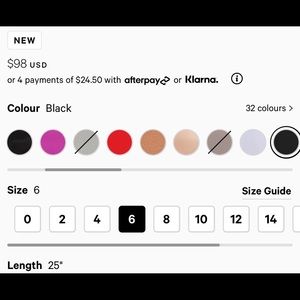 Lululemon Black, Align leggings. 25” length , size 6